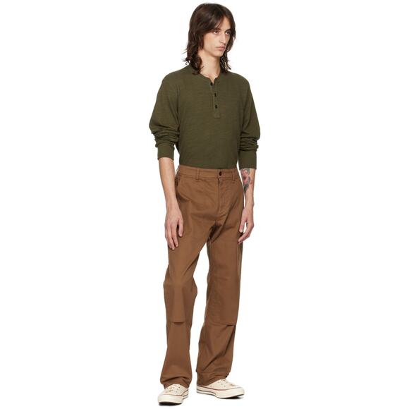 Rag & Bone | Men | Olive Green Basic Essential LS Slub Cotton Henley | Medium - Picture 15 of 15